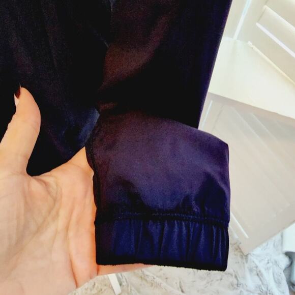 LULULEMON BLUE HOODED GATHERED WAIST ZIP POCKET JACKET SIZE 4 - Picture 4 of 12